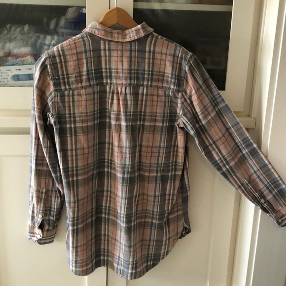 Pink + Grey Madewell Plaid Flannel - Picture 4 of 4